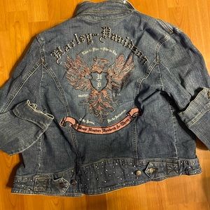 Harley Davidson Womens size large Jean Jacket